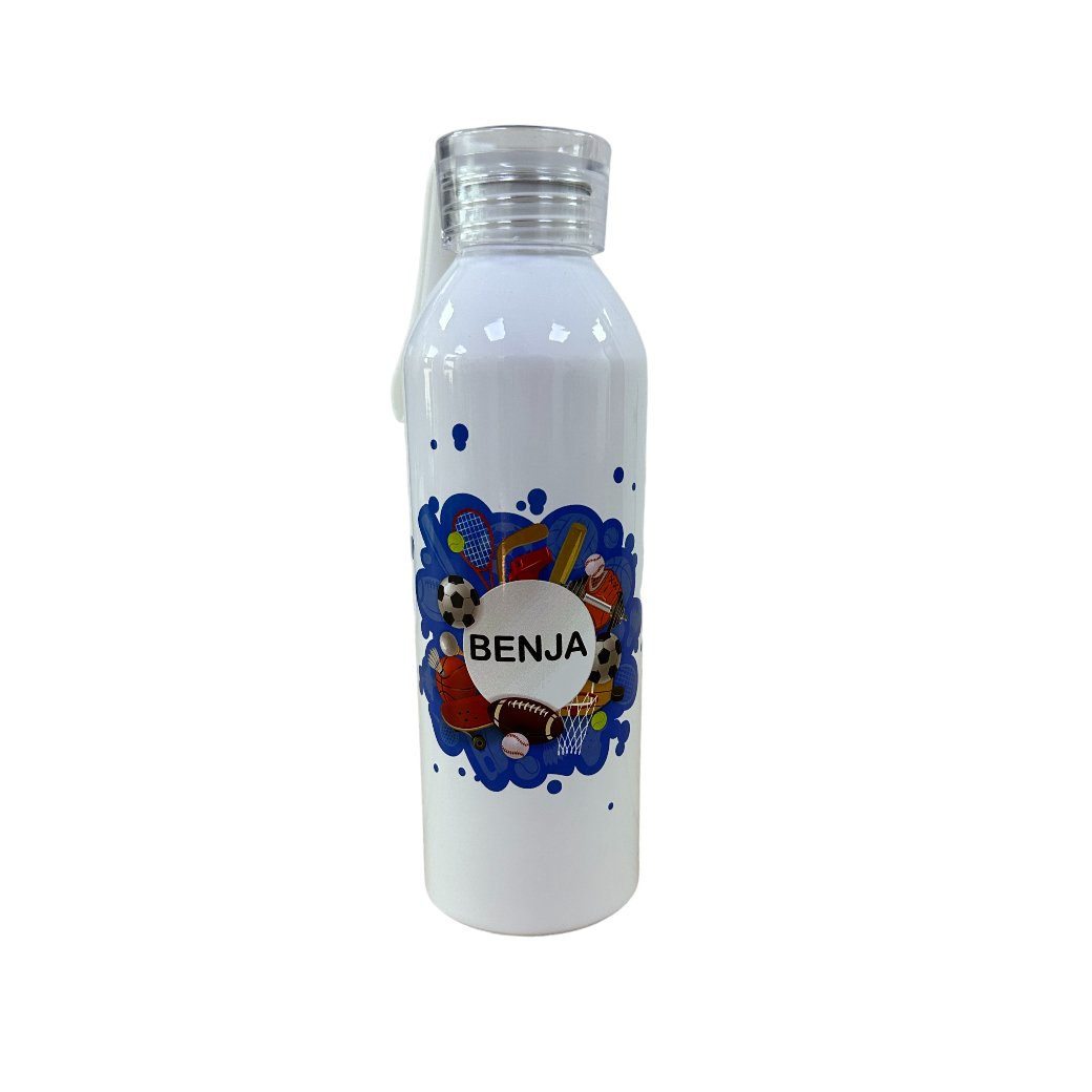 Botella Tapa Transparente Deportes