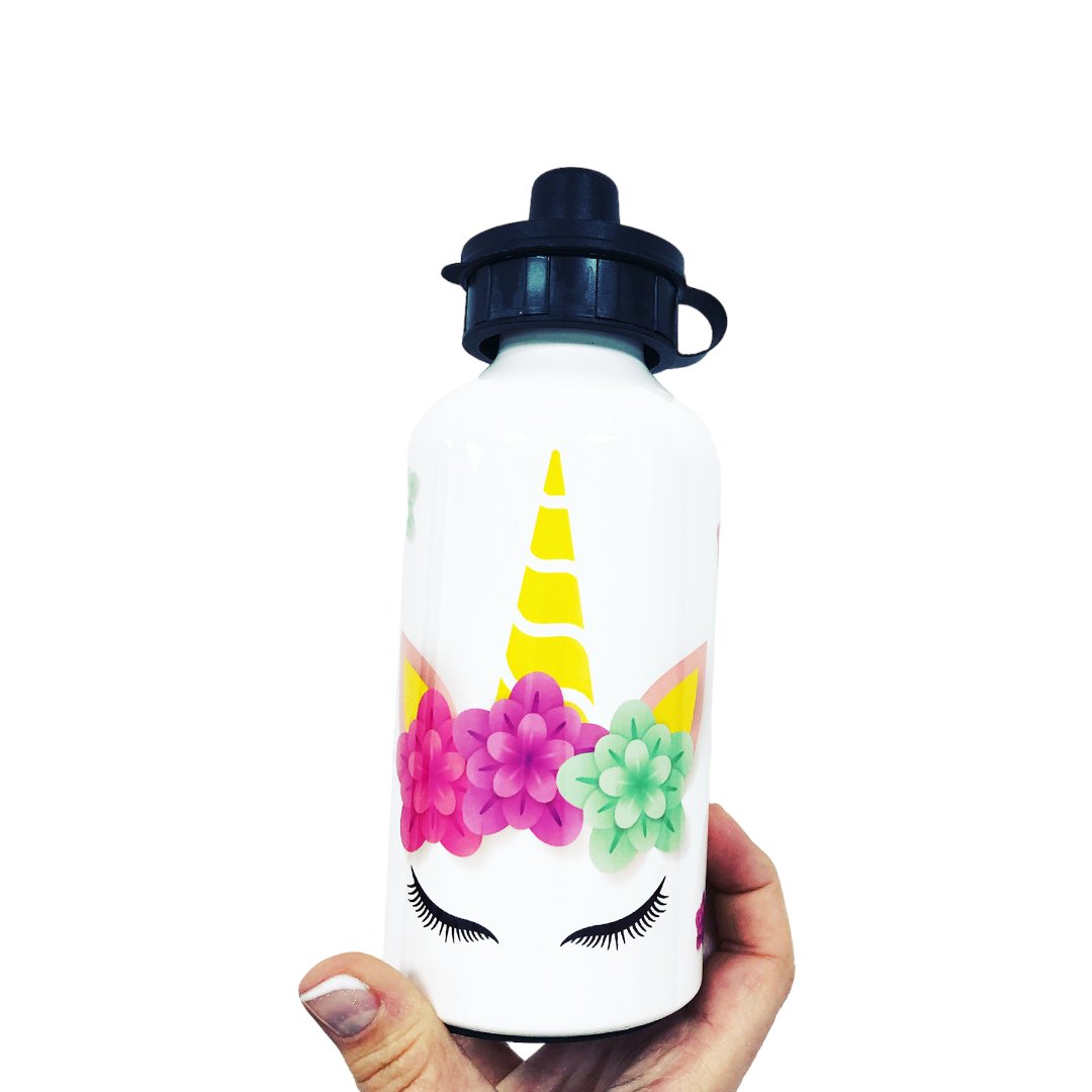 Botella Unicornio Flores