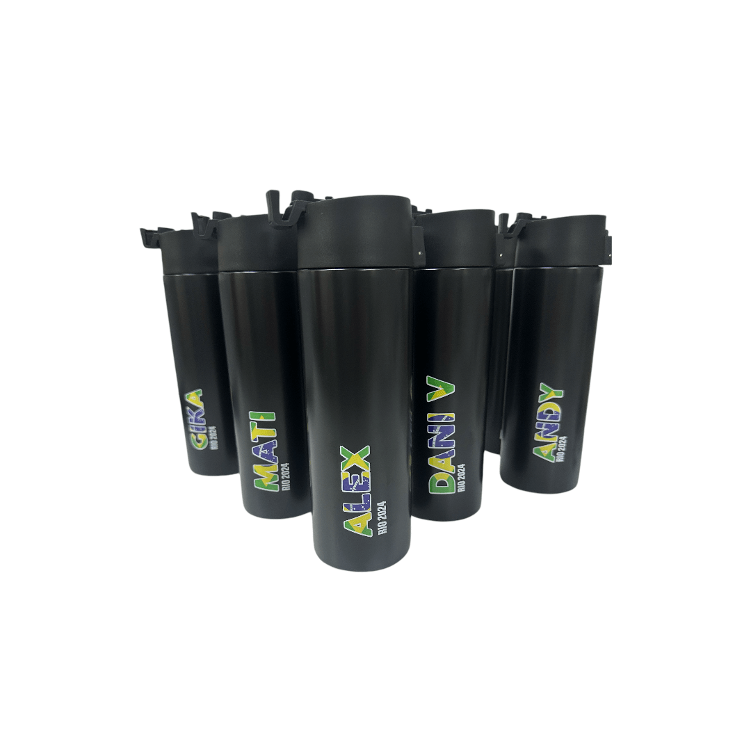 Mug Térmico Viajes Negro