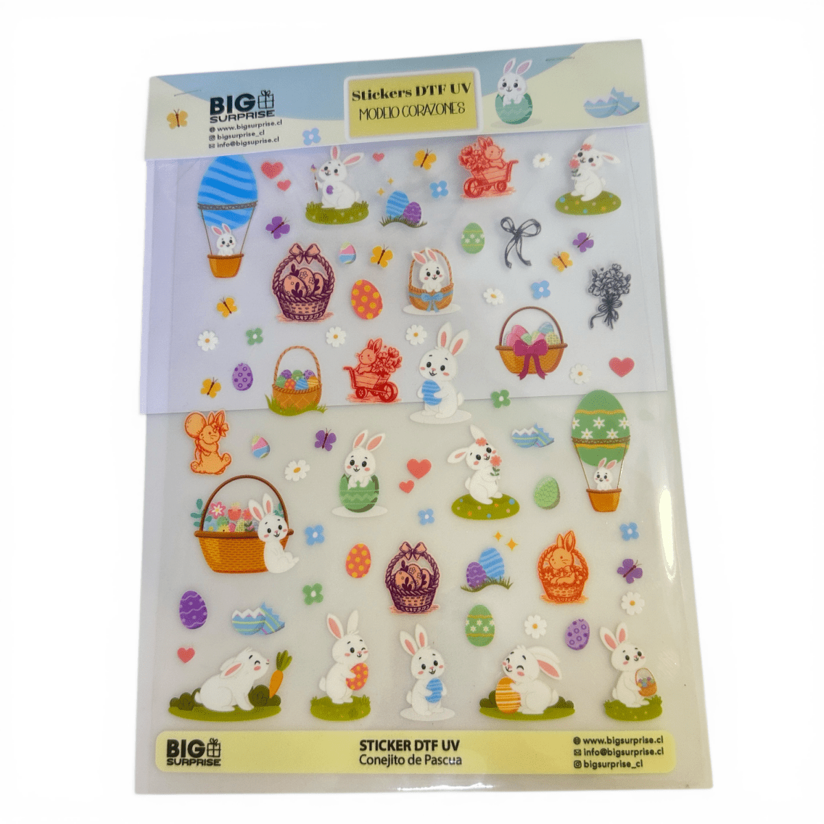 Stickers DTF UV  Conejito de Pascua