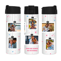 Mug Térmico Multi Fotos Corazones