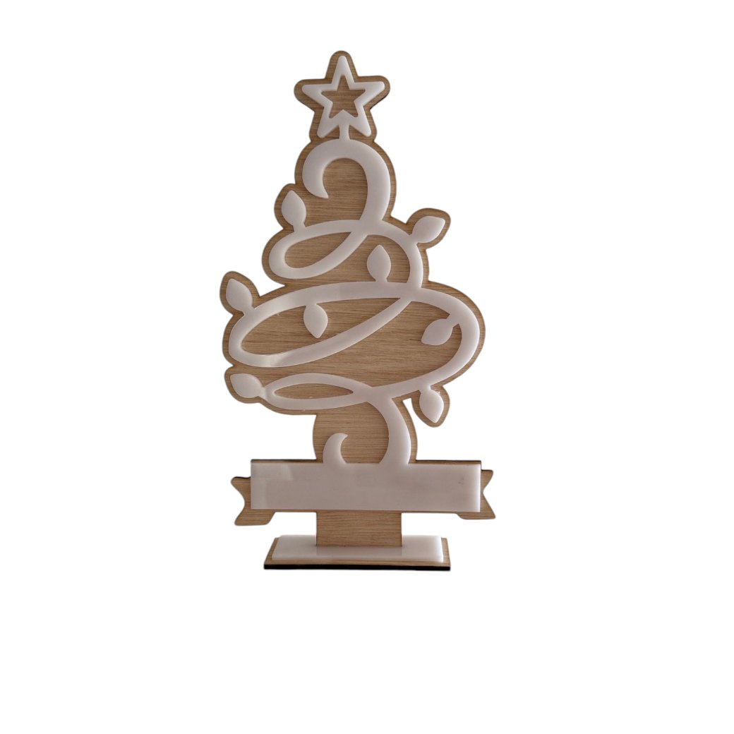 Árbol Navidad Escritorio Blanco