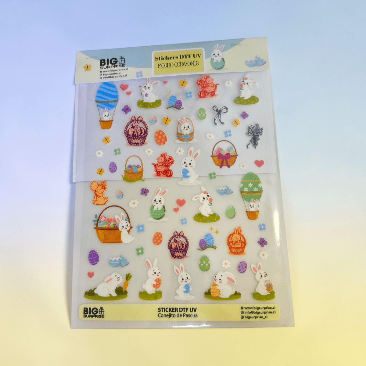 Stickers DTF UV  Conejito de Pascua