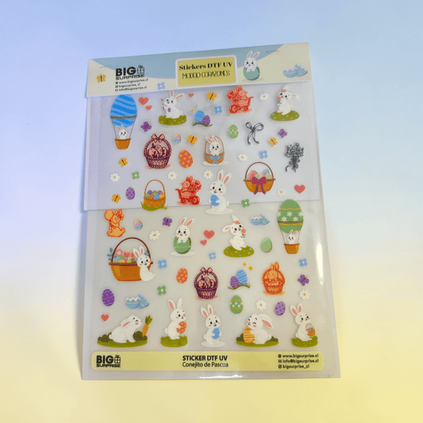 Stickers DTF UV  Conejito de Pascua