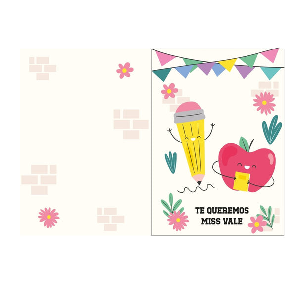 Tarjeta de Saludo Dia del Profesor o Profesora