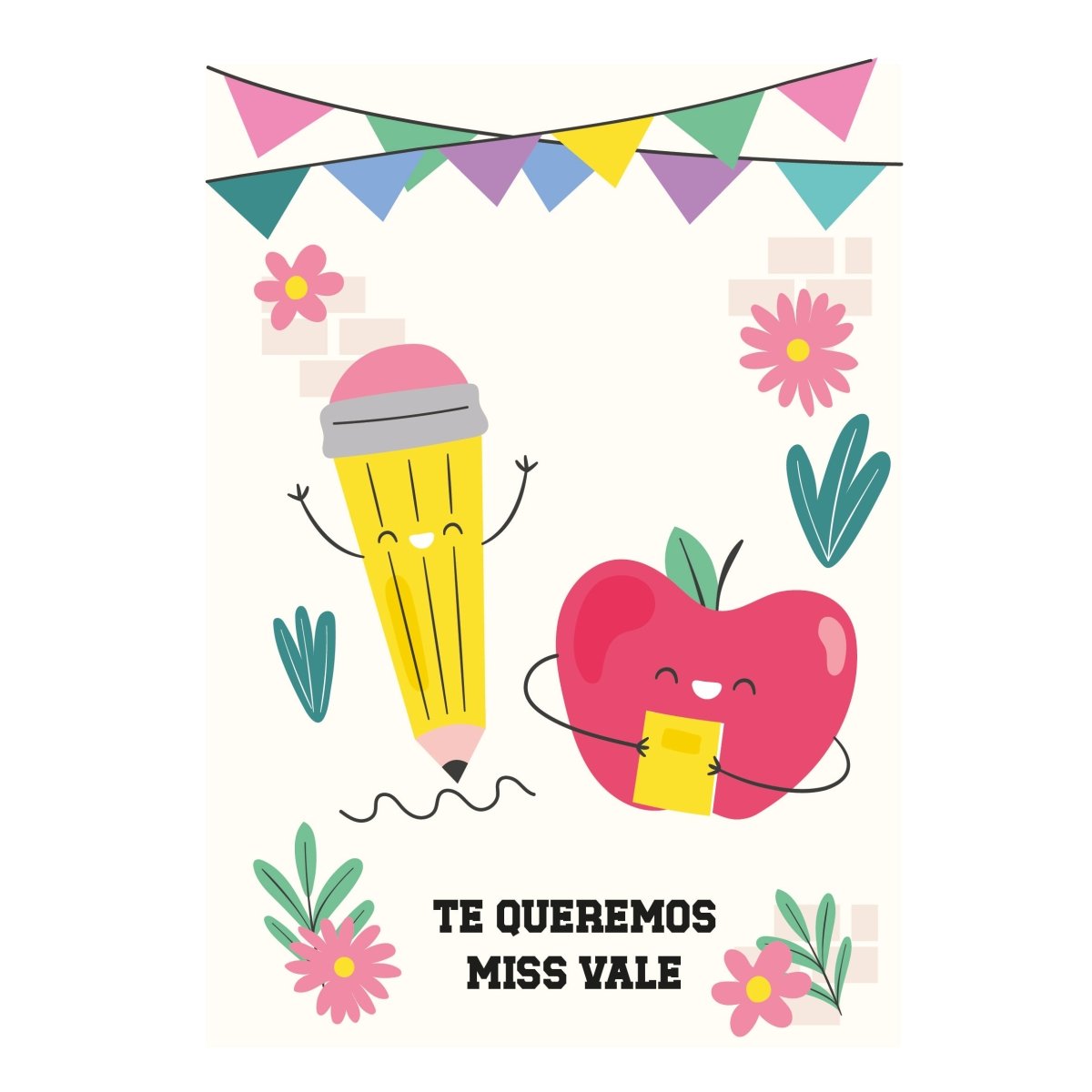 Tarjeta de Saludo Dia del Profesor o Profesora